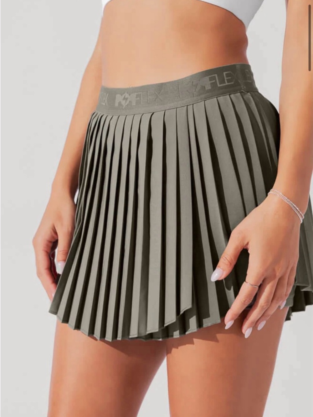 Popflex Ace 'em Mini Skirt in Rustic Olive